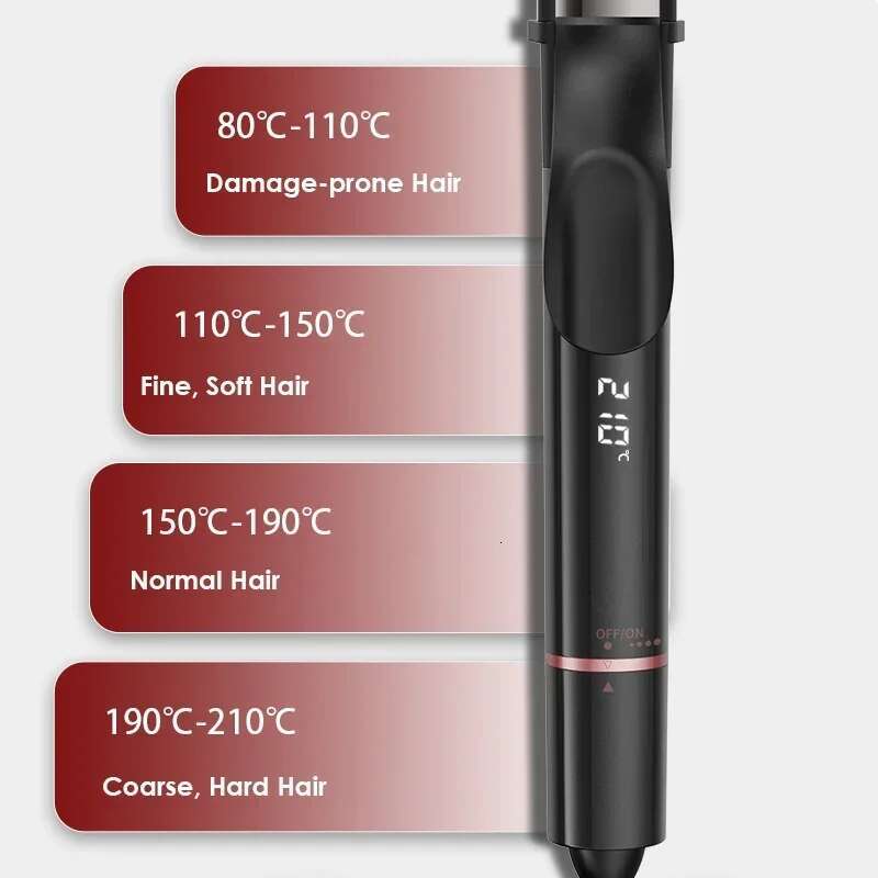 NOVUS 25mm Ceramic Curler LED Digital Temperature Display Curg Iron Roller Curls Wand Waver Hair Styg Tool