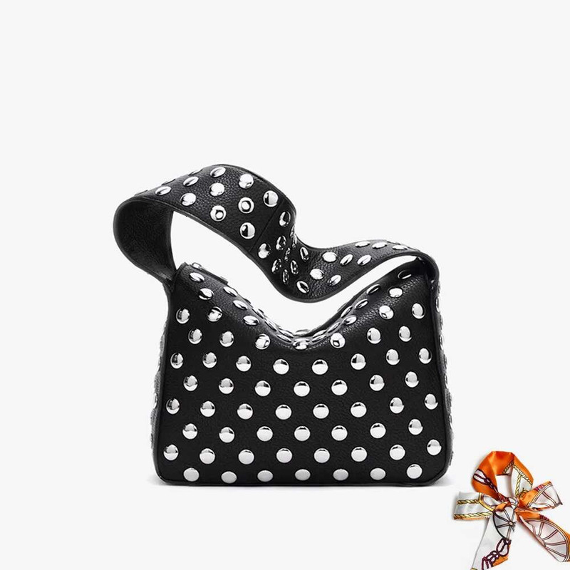 New Rivet Armpit Bag Party Bags Women Fashion Shoulder Handbag Vintage 2025 Ladies Punk Women's Womens Handbags Woman Y2k