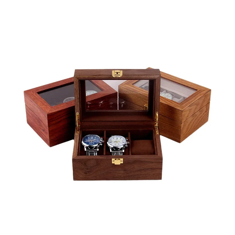 3-position household wooden watch box jewelry storage watch display wooden box wholesale surface customization womens gift 250102