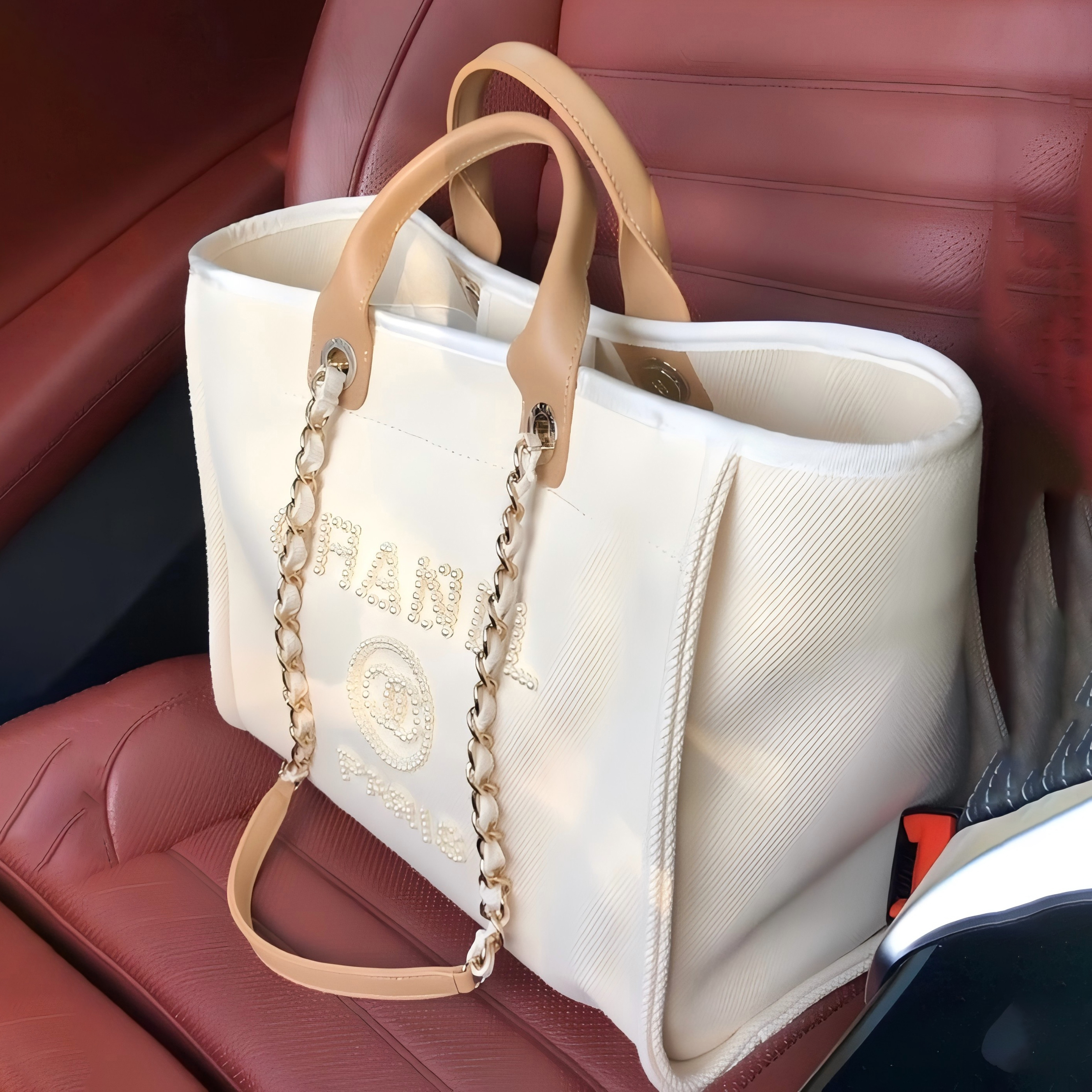Designer Weekend Beach Bag Shopper Bags Women Handbags The Tote Pearl Canvas Mens Fashion Crossbody En Deauville Vacation Travel Lady Shoulder Purses