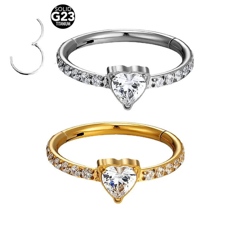 16G Rings Ear Cartilage Helix Tragus Daith Piercing Accessories Septum Jewelry Clear CZ Zircon Nose Hoop Hypoallergenic 250103
