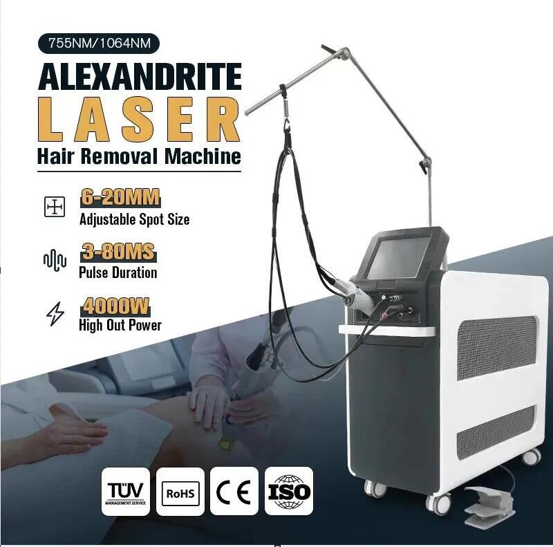 Powerful Alexandrite Laser hair removal 755nm 1064nm Long Pulse Nd Yag Hair Removal Device Skin Rejuvenation Veins Vascular pigment removal laser