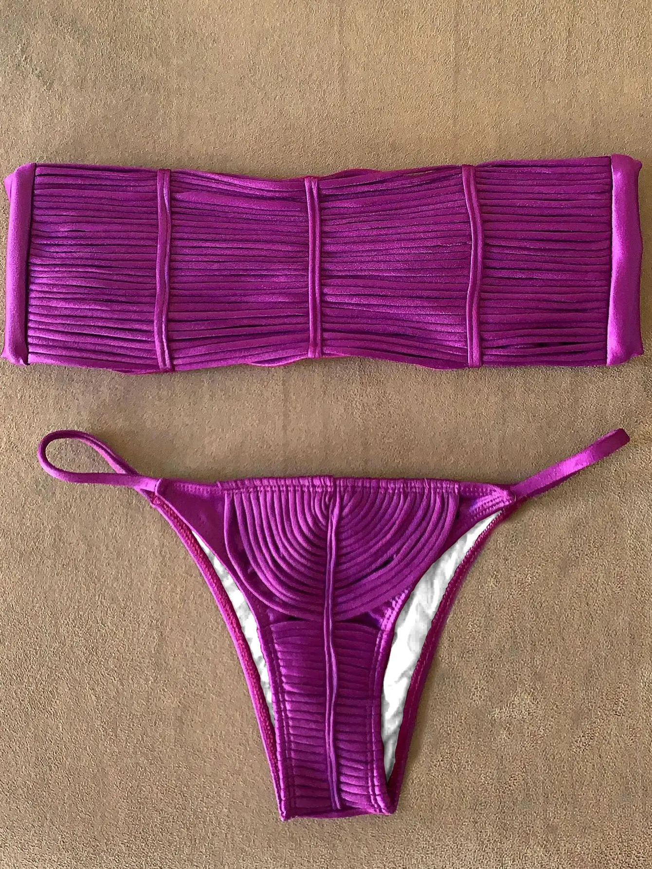 Sexy Tube Top Micro Bikini Women Swimsuits Trend High Cut Swimwear Lady Brazilian Biquini Beachwear Bathing Suit 250106