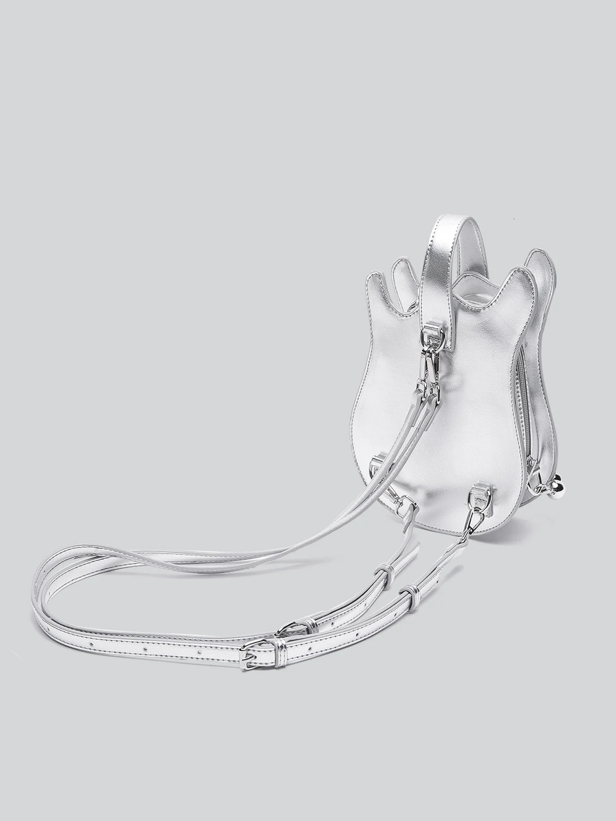 HIATUS original metal chain bead rivet mini shoulder crossbody guitar bag heart flash diamond personalized mobile phone bag 250102