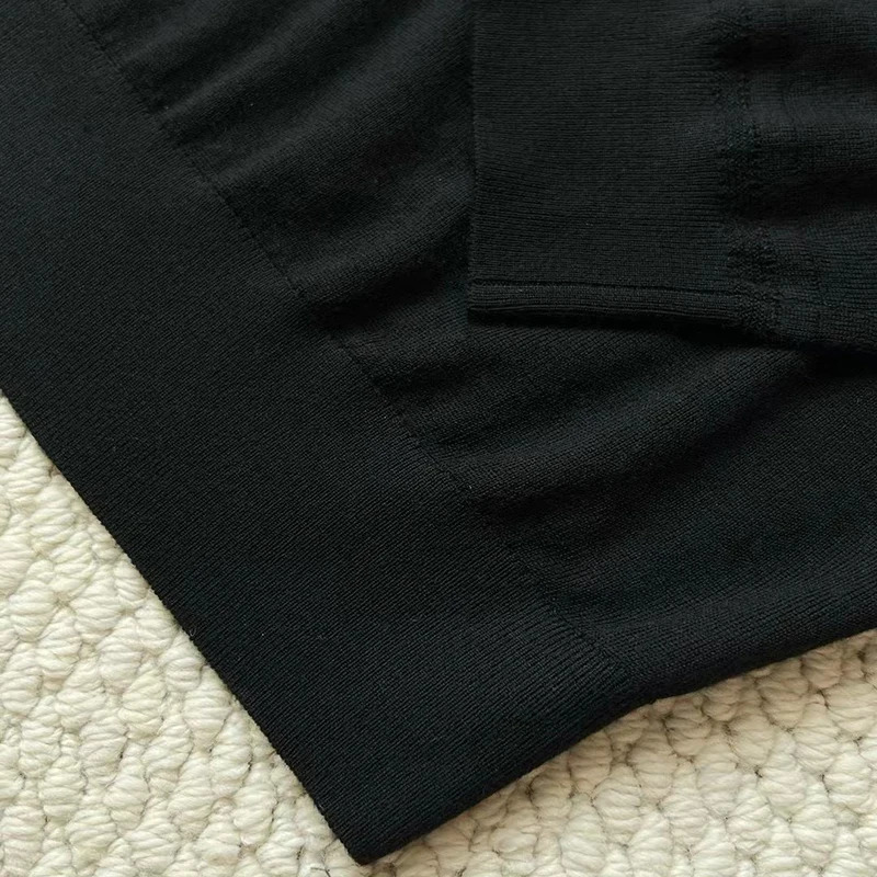 High quality mens autumn/winter style lapel knitted sweater business casual long sleeved polo shirt 250103