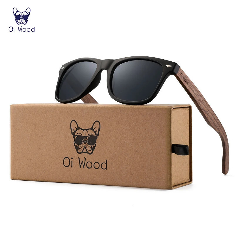 Oi Wood Natural Wooden Sunglasses Men Polarized Fashion Sun Glasses Original Wood De Sol Masculino TR90 Frames 250106