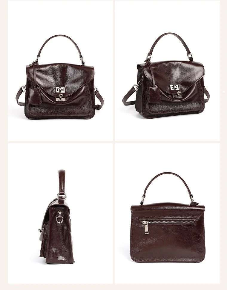 Head Layer Cowhide High-End Commuting Large Capacity Hand-Held Envelope Cambridge Shoulder Messenger Bag Genuine Lea