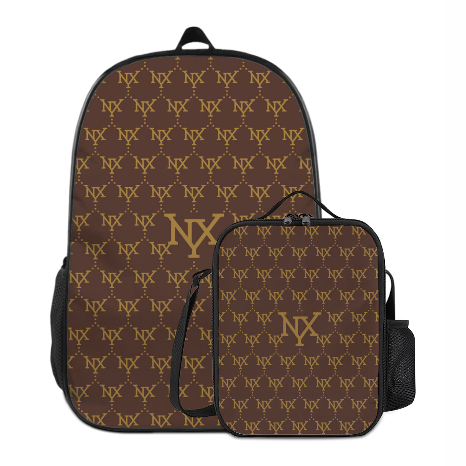 NXY 2-piece suit school bags backpack designer bag women Denim backpacks bookbags womens fashion all-match simplicity back packs with insulated lunch 