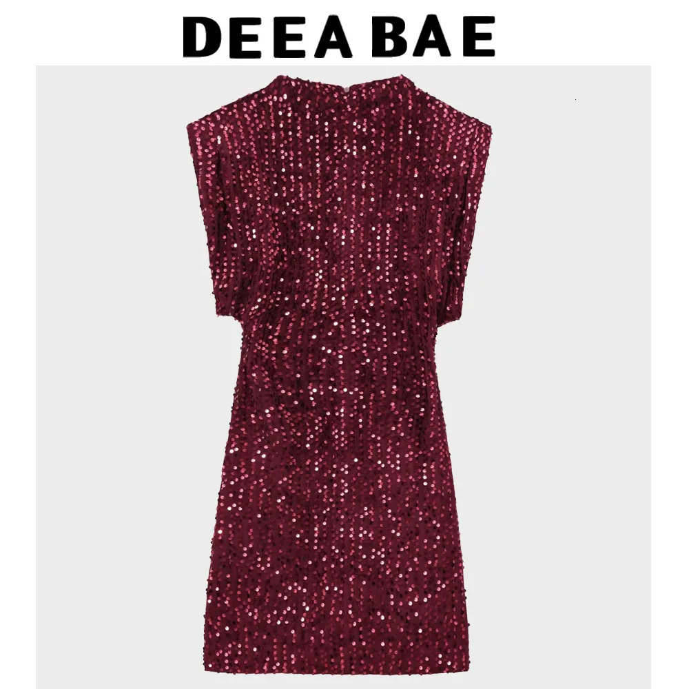 DEEABAE womens 2025 retro ultra-thin sweet temperature hip shoulder strap cushion bead elegant party dress 250103