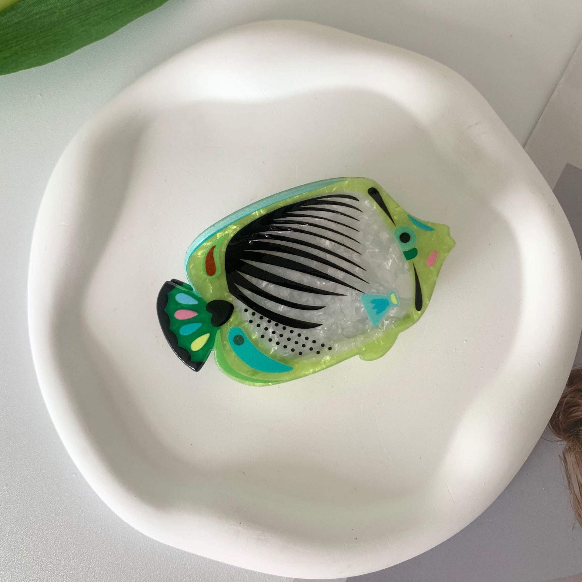 Niche design whale hair clips fall new orca scratch clip splicing large plate hair acetate hair card hair accessories clip