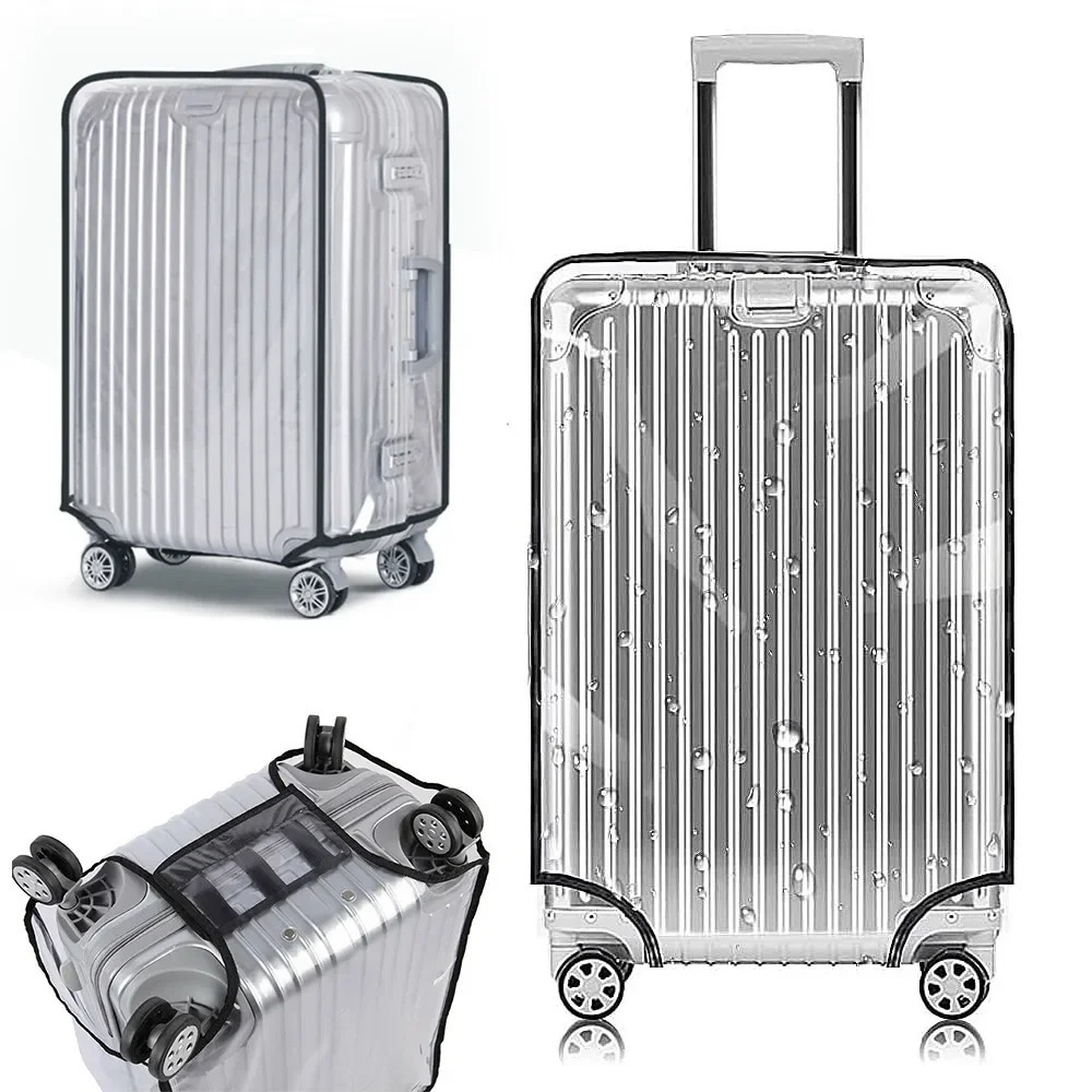 Full Transparent Luggage Protective Cover Waterproof PVC Suitcase Case Suit for 18-30 Inch Trolley Suitcase Dustproof Cover 250103