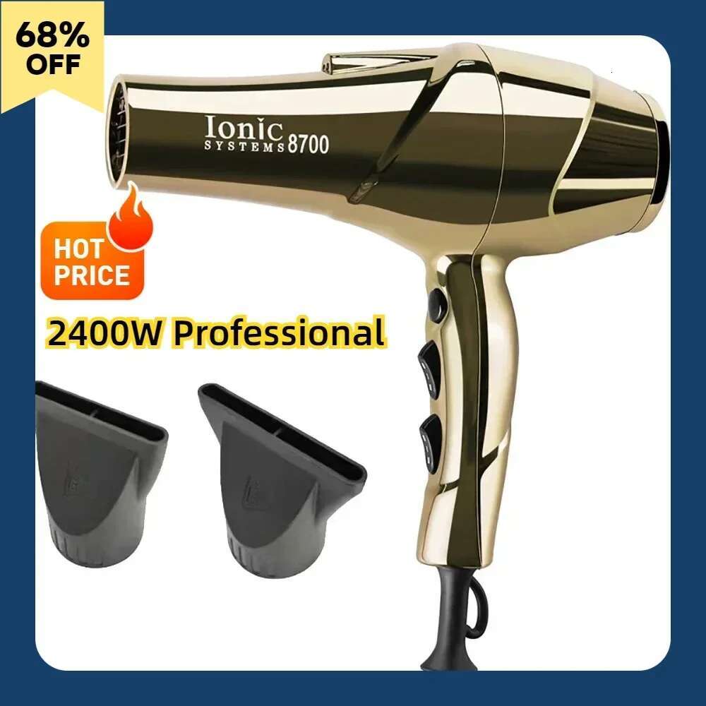 Professional Hair 2200W Powerful Wind 6 Gears Low Noise Blower High Speeds Strong Winds Negative Ions Blow Dryer for Salon