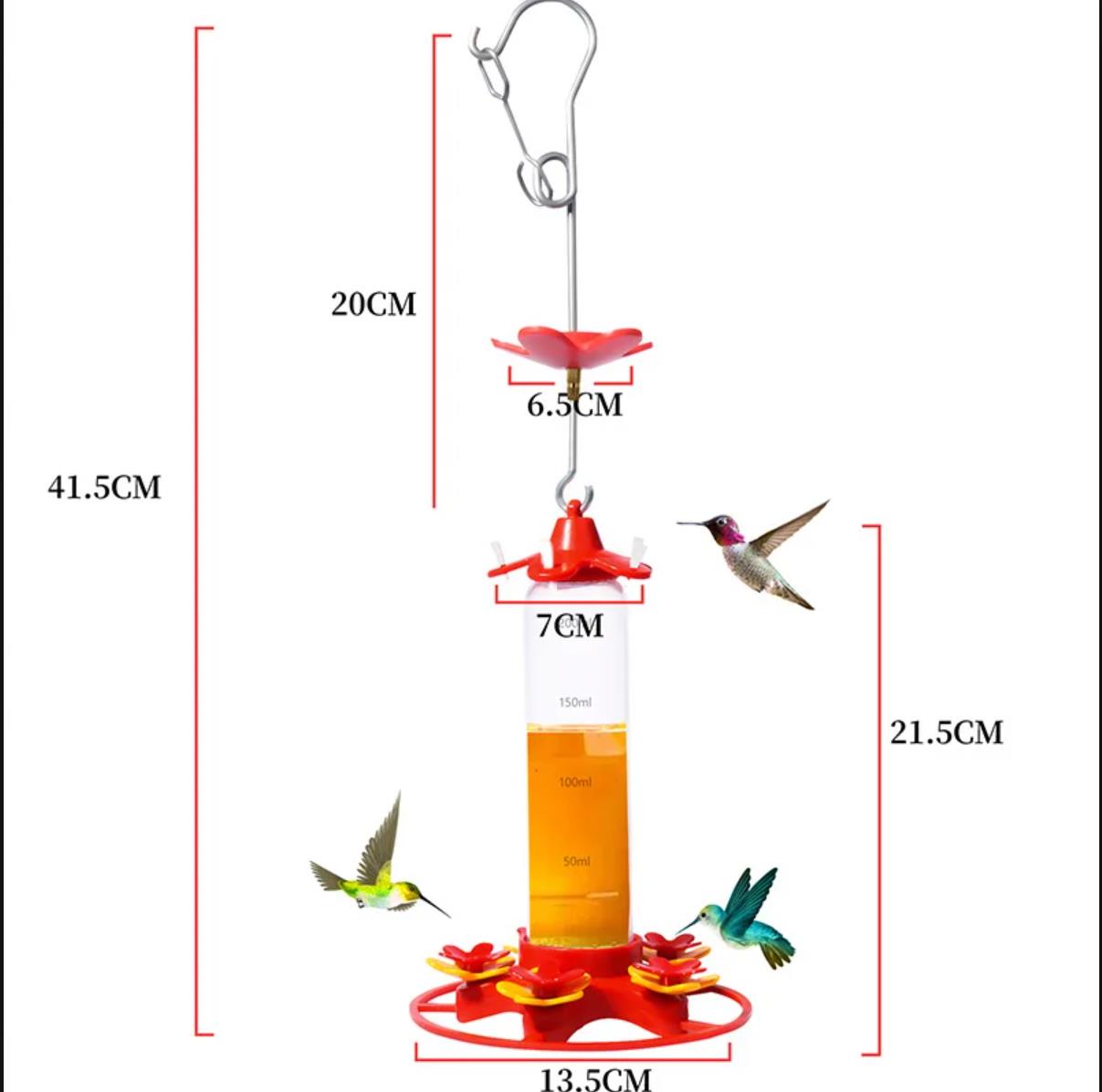 300ML Bird Feeder Drinker Hanging Honey Water Bird Feeder Anti-ants Leakproof Hummingbird Drinker for Home Garden Feeding Supply
