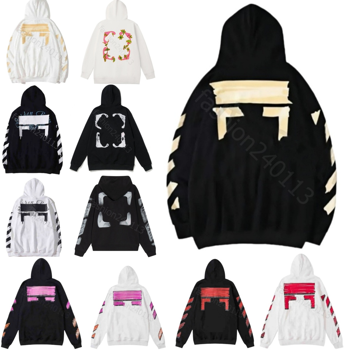 men designer hoodie mens hoodies for men sweatshirts cotton black white pattern print fashion high street sweatshirt pullover long sleeve sportswear clothing