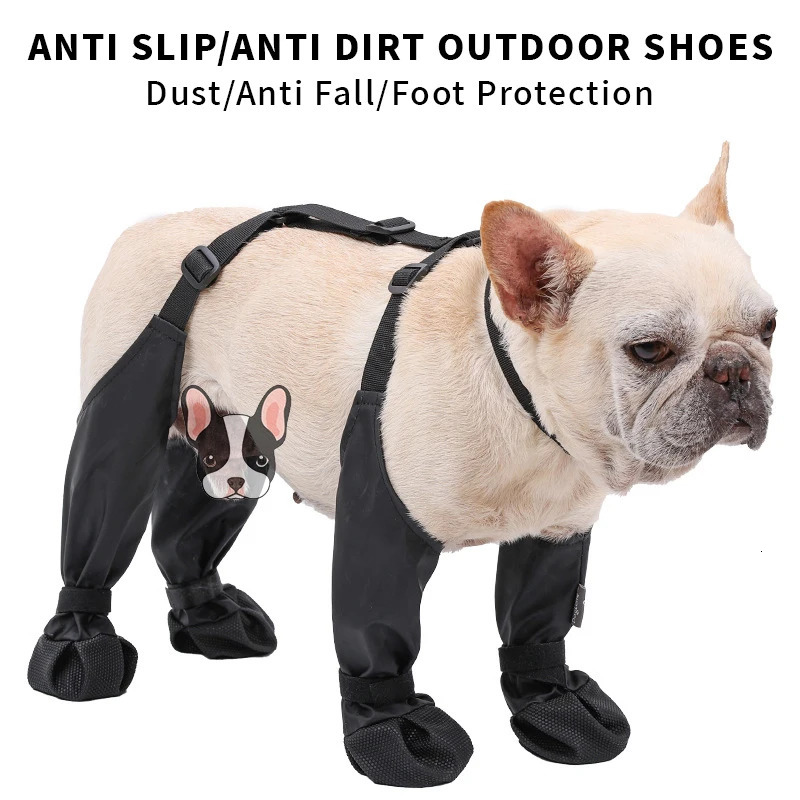 Dog Shoes Waterproof Ajustable Shoes For Dogs Non-Slip Dog Boots Outdoor Protector Accessories For French Bulldog Corgi Poodle 250106