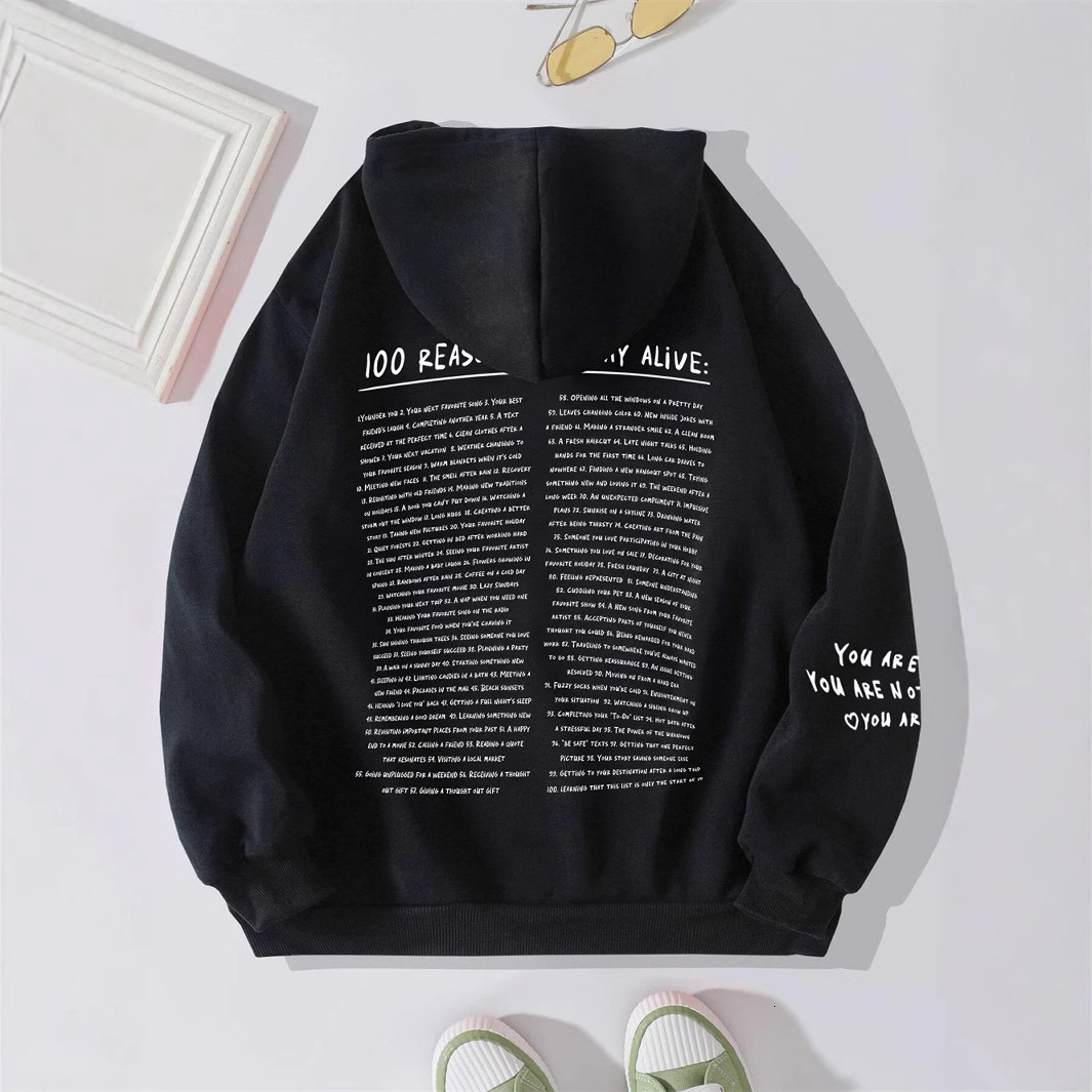2025 New Model Free Shipping Women's Velvet With Letter Kangaroo Pocket Drawstring Printed Hoodie