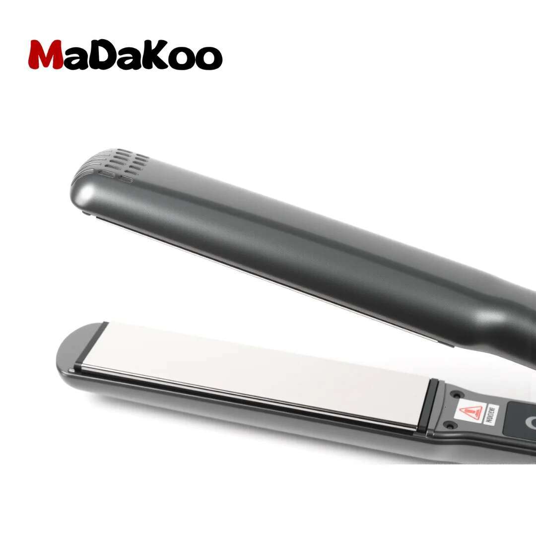 Madakoo Titanium Flat Iron Hair Straightener - 5 Temp Settings up to 480°F for Professional Salon-Quality Straightening