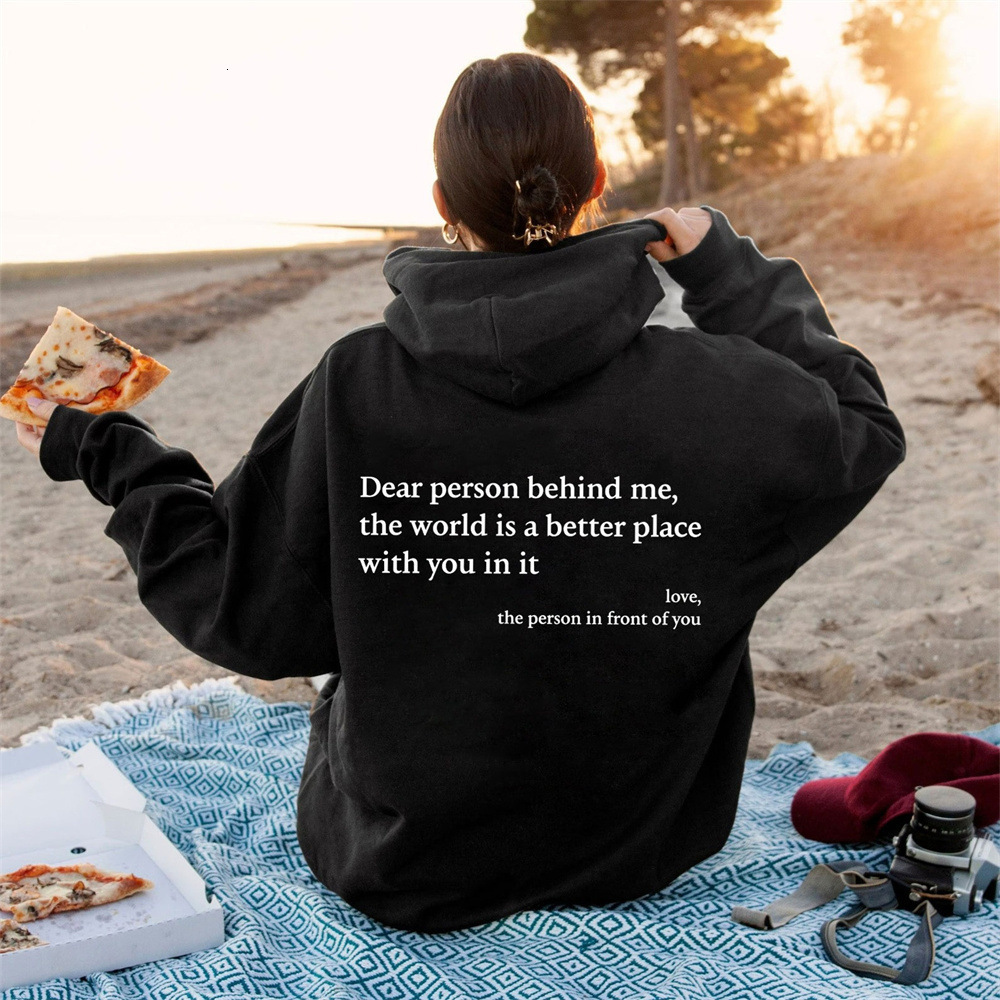 New Model With Free Shipping Women's Hoodie Plain Letter Printed Kangaroo Pocket Drawstring Hooded Jacket