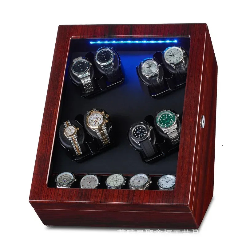 85 fully rewinding automatic mechanical watch winding box rotating watch winding cabinet clock box organizer display storage box 250102
