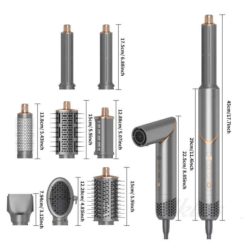 WT-622 Dryer 8 in 1 Hair Styler Tools Complete Set Salon Brushless Motor 110000rpm Professional Blower Dryerr With Comb