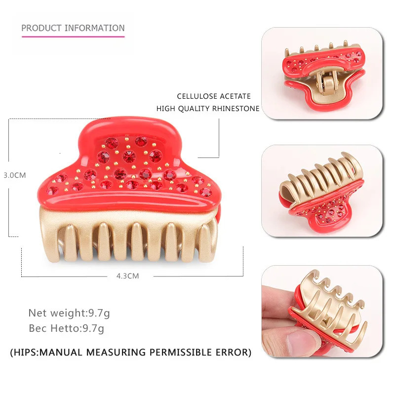 A Paris French Hair Claw Clip for Women Girls Fine Acetate Hair Accessory Ornament Jewelry for Office Career 250106