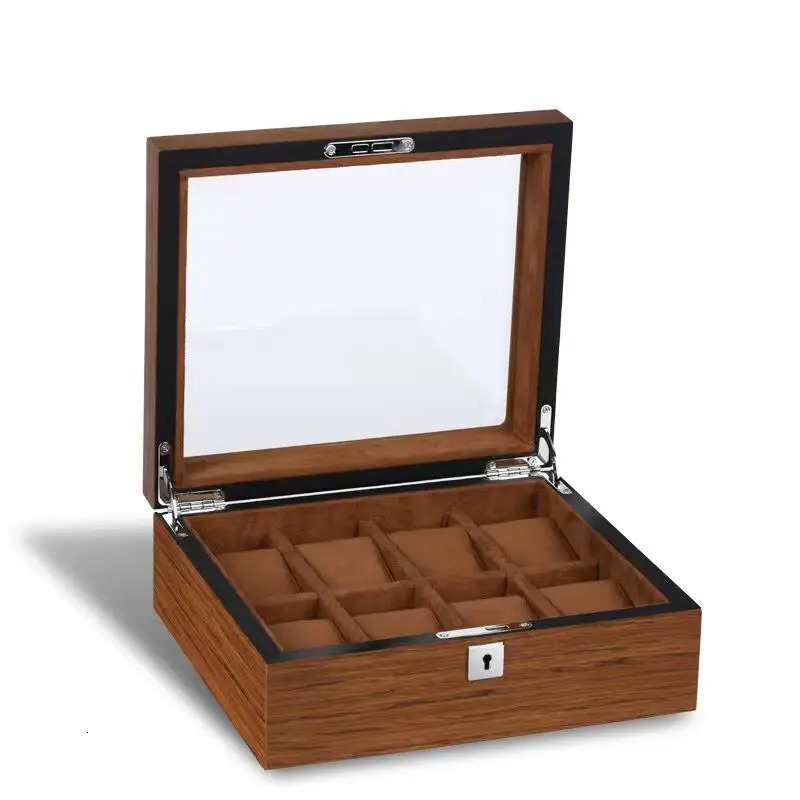 wooden watch display box fashionable watch storage rack mens mechanical watch series 250102
