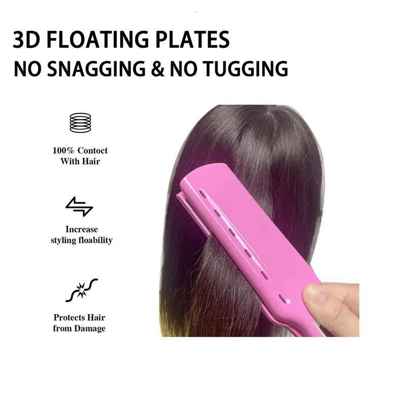 Titanium Flat Iron Touch Screen Technology MCH Wide Plate Brazilian Keratin Treatment 480F Professional Hair Straightener