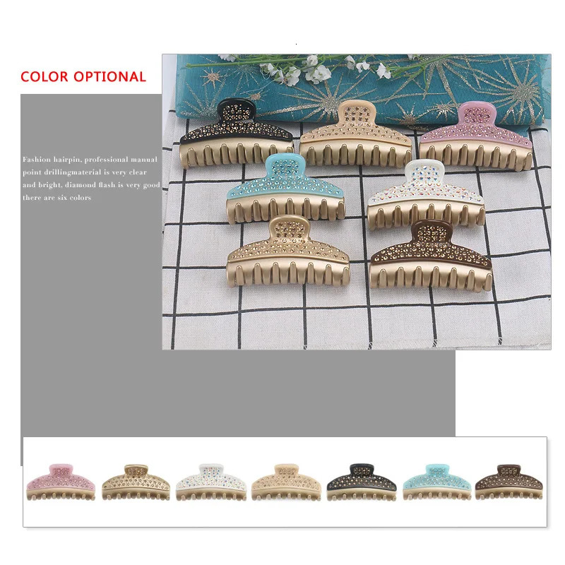 Handmade Spark Rhinestones Hair Clip Claw for Women Girls A French Styles Acetate Hair Accessory Ornament Jewelry 250106