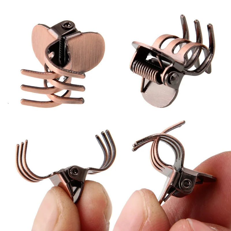 30pcs/lot high qulaity mini small black copper metal hair claws clips accessories for women girls 250106