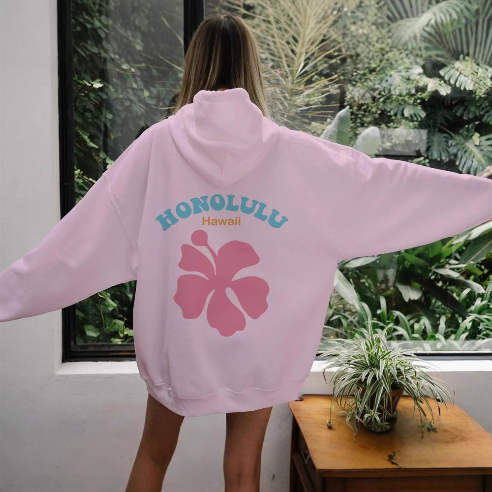 Falling Shoulder Sleeve Hoodie, Women's Fashionable Street Style Clothes, Versatile New Creative Pullover