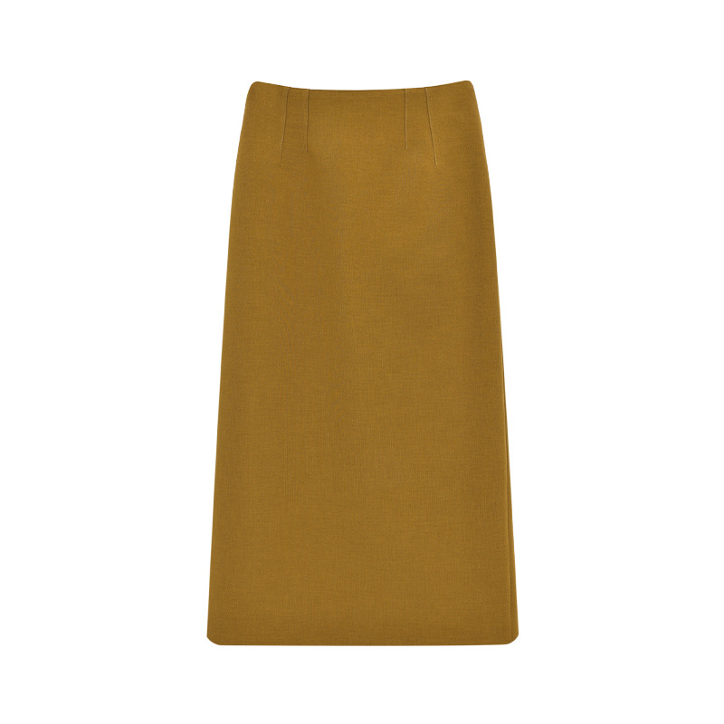 B5280 suit skirt 2024 winter new thick straight slim Korean style mid-length skirt