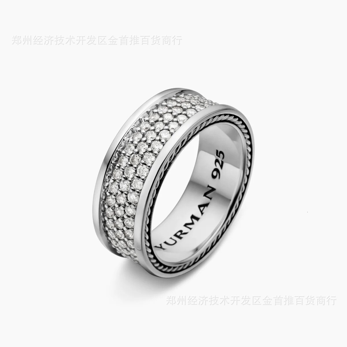 designer s yermans s fashion jewelry neutral ring set with black diamond rings 1r4n david yurmab yurman yourman B597