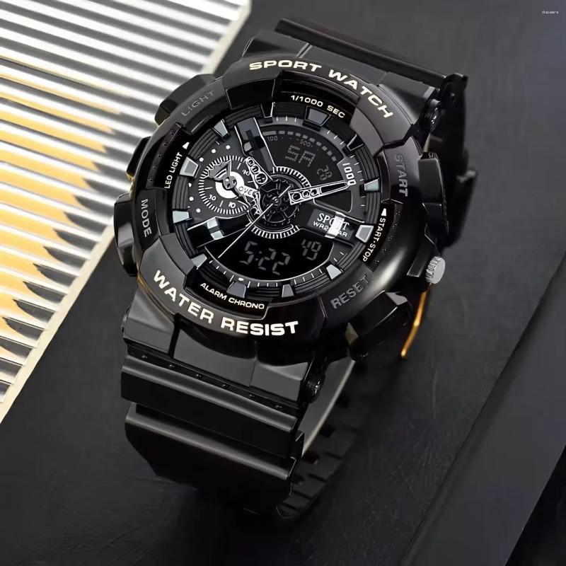 Wristwatches Youth Sport Digital Watch Men Shockproof Waterproof Dual LED Alarm Clock Mens Watches Cool