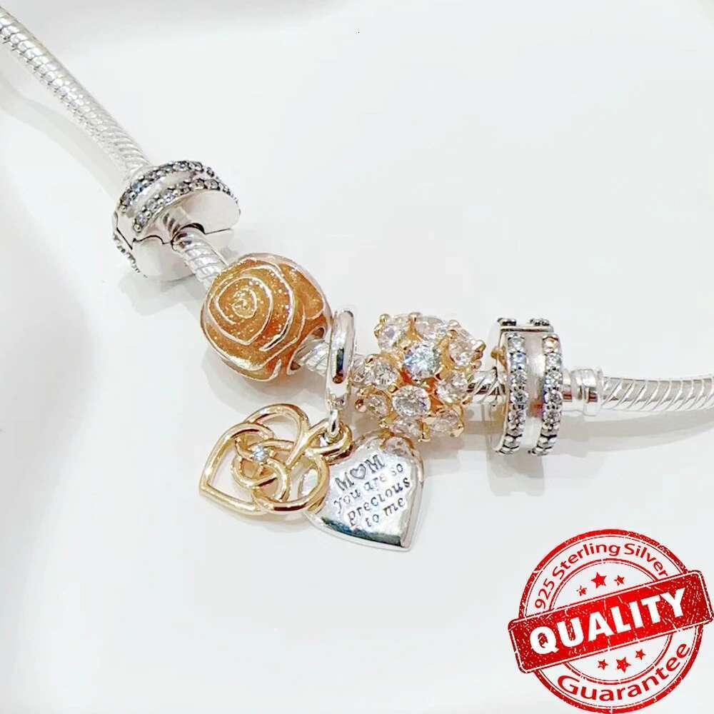 925 Authentic Sterling Silver Charm Sparking Star Moon & Sun Pendant Fit Bracelets DIY Women Necklace Jewelry Gift