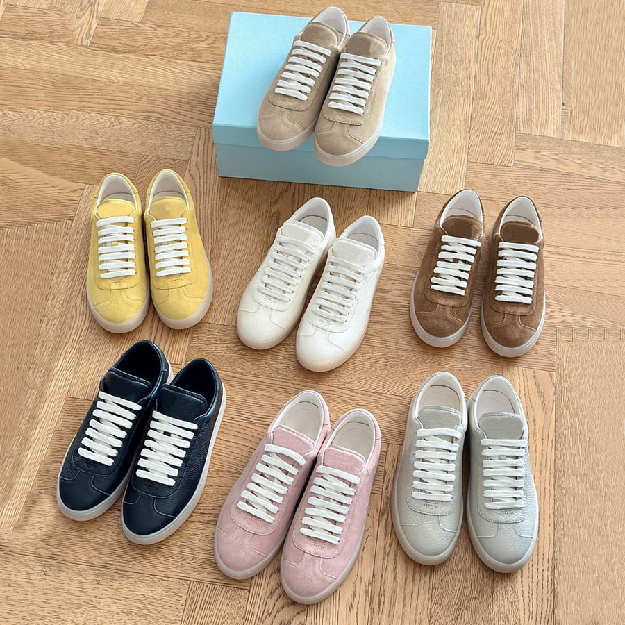 Top quality Tennis shoes Lace-up low-tops sneakers Comfortable flats Sports casual shoe Luxury designer Walk Vacation shoes for womens 35-40 With box