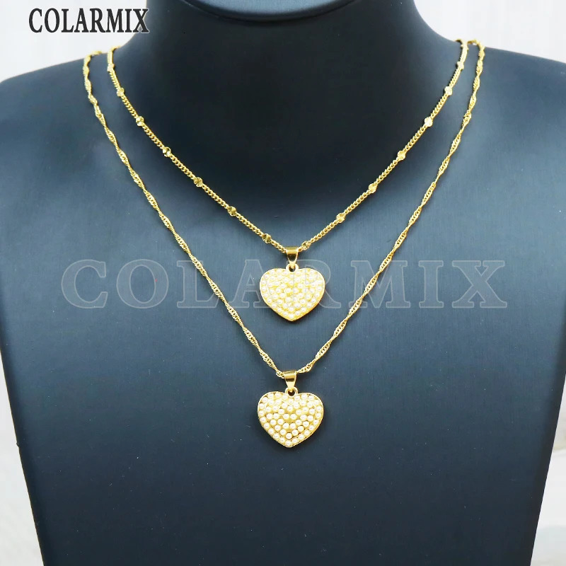 3Pcs Heart shape earrings Necklace Jewelry Set Fashion Jewelry Gift Party Women Jewelry Set 250102