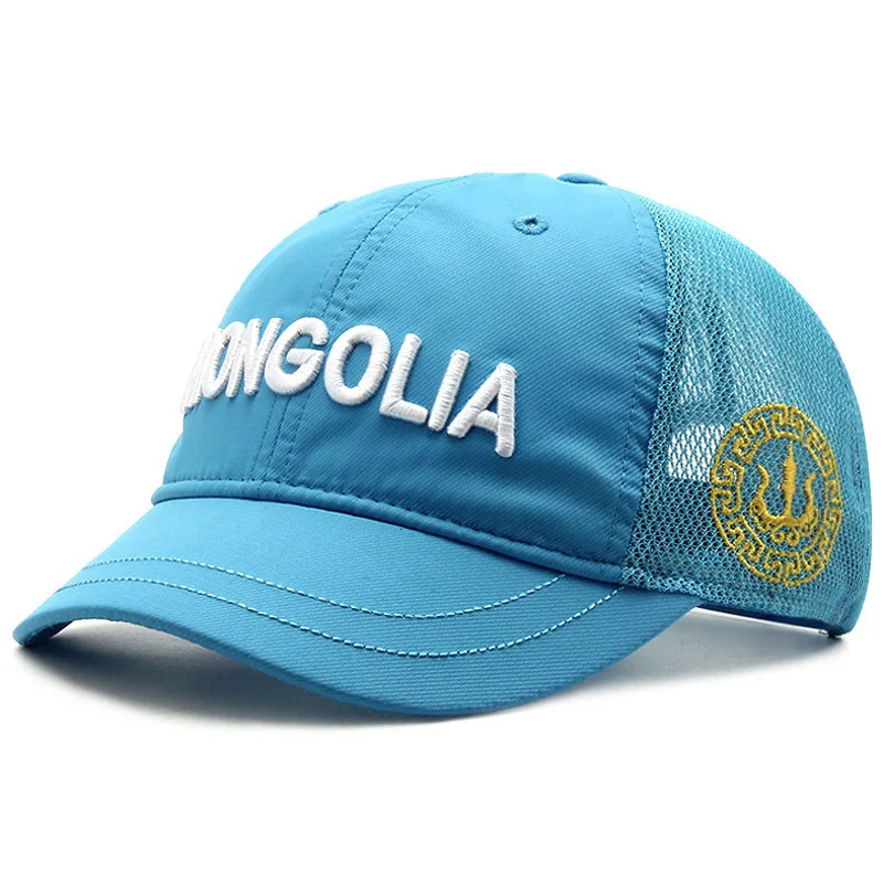 Mens short Brim baseball cap casual small Brim mesh breathable cap Mongolian letter snap cap 250106