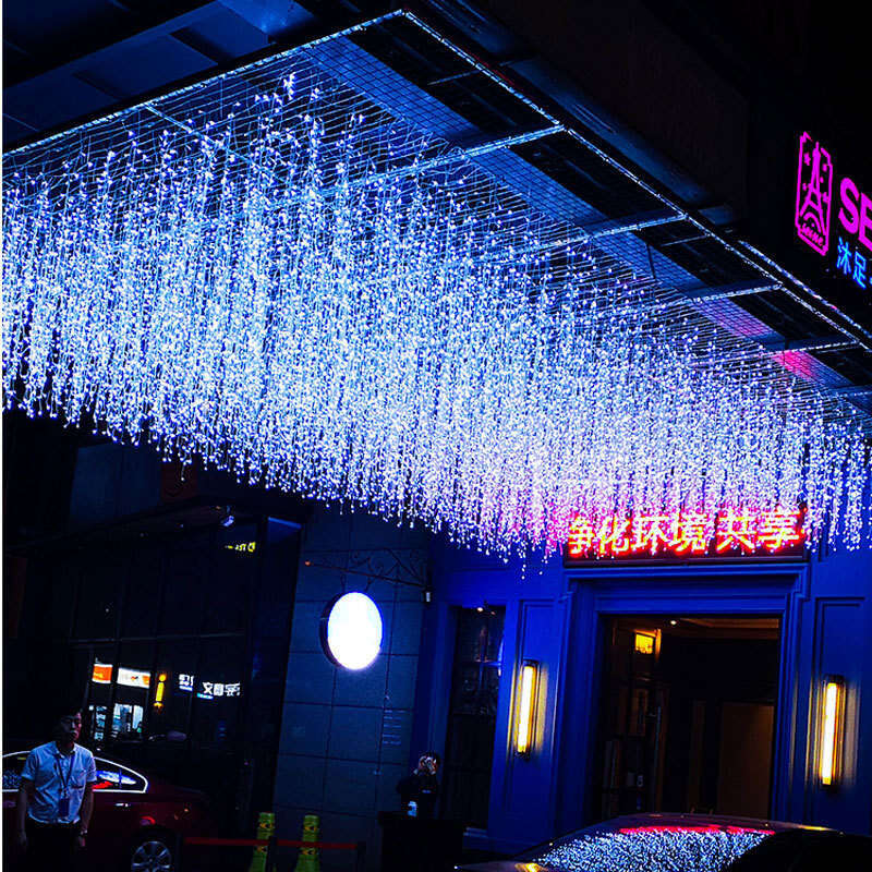 LED ice strip decorative curtain outdoor rainproof shopping mall low-voltage starry sky lights, straight