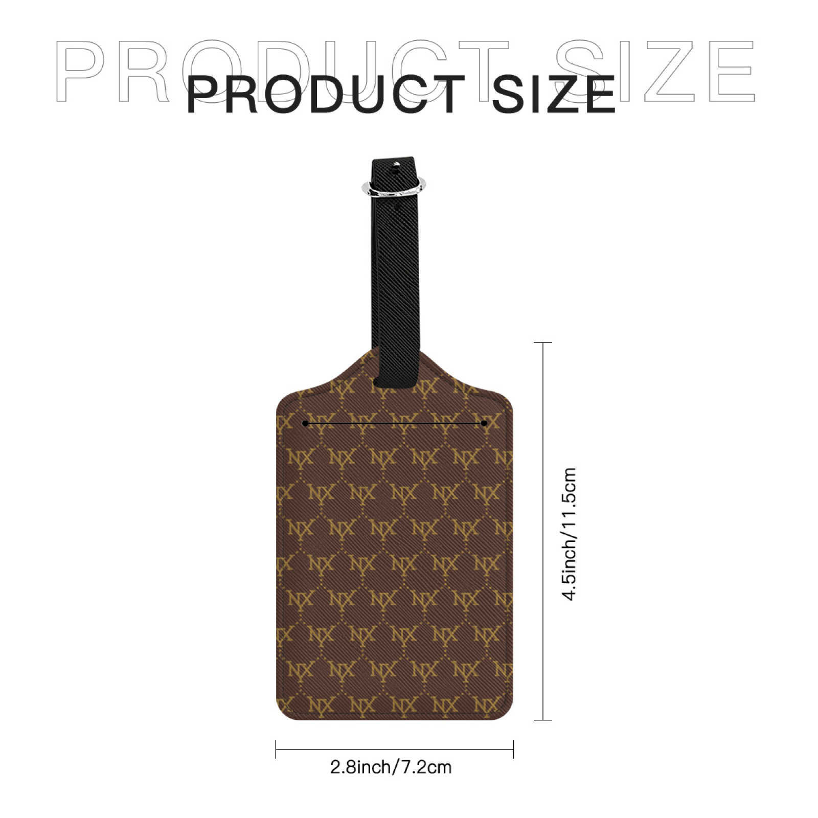 Cross Pattern PU Luggage Tag Leather Luggage Tag With Anti Loss Loop And Cover Suitable For Luggage And Travel Bags