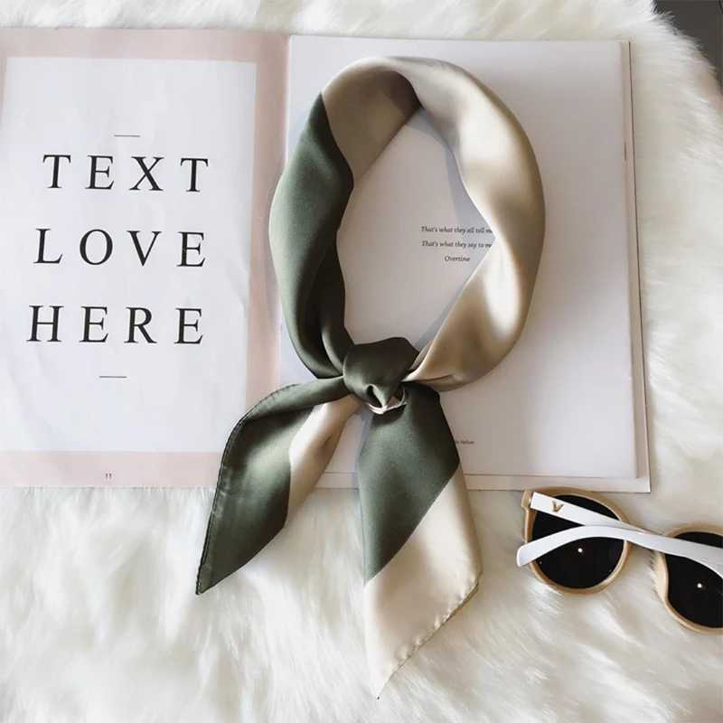 Fashion printed silk hair scarf for womens 2024 spring new elastic floral shoulder strap neck Kerchief headband Foulard womens scarf W250107