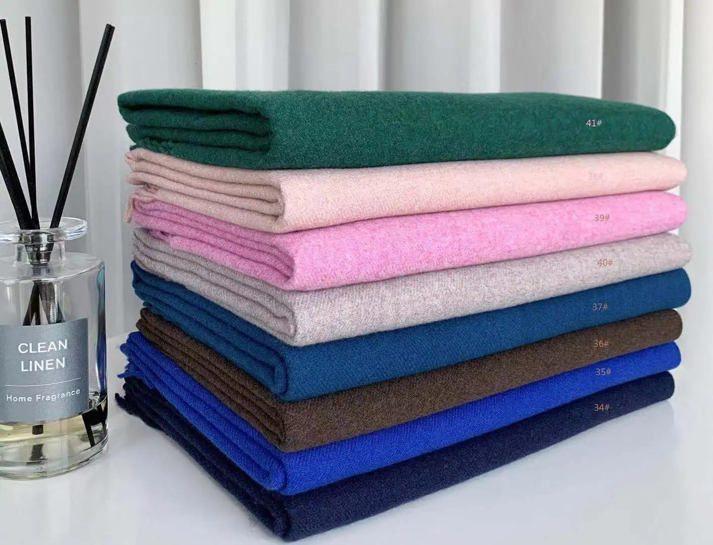 VISROVER 41 colors woman winter scarf fashion female shawls cashmere handfeeling winter wraps solid color winter hijab scarf 250106