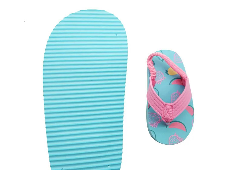 2024 Summer Kids Slippers Holiday Children Beach Shoes Girls Flip Flops Cute Sweet Slippers For Toddler 250106