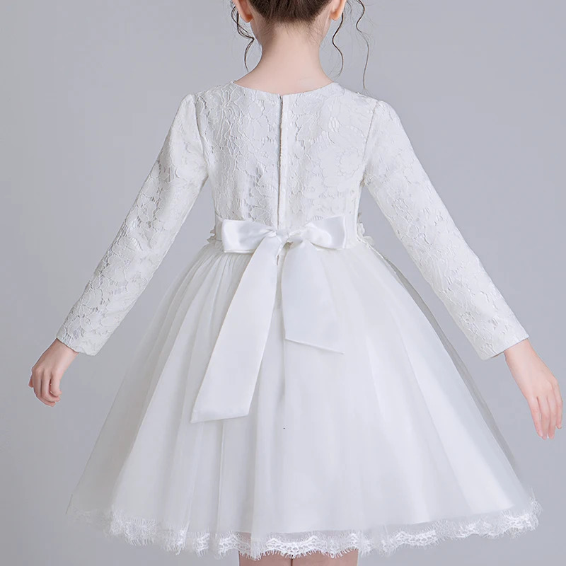 Kids Dresses For Girls 3-14 Wedding Party Frock Flower Beads Gown Princess Girls Dress Childrens Embroidery Tutu Dress cx2823 250107