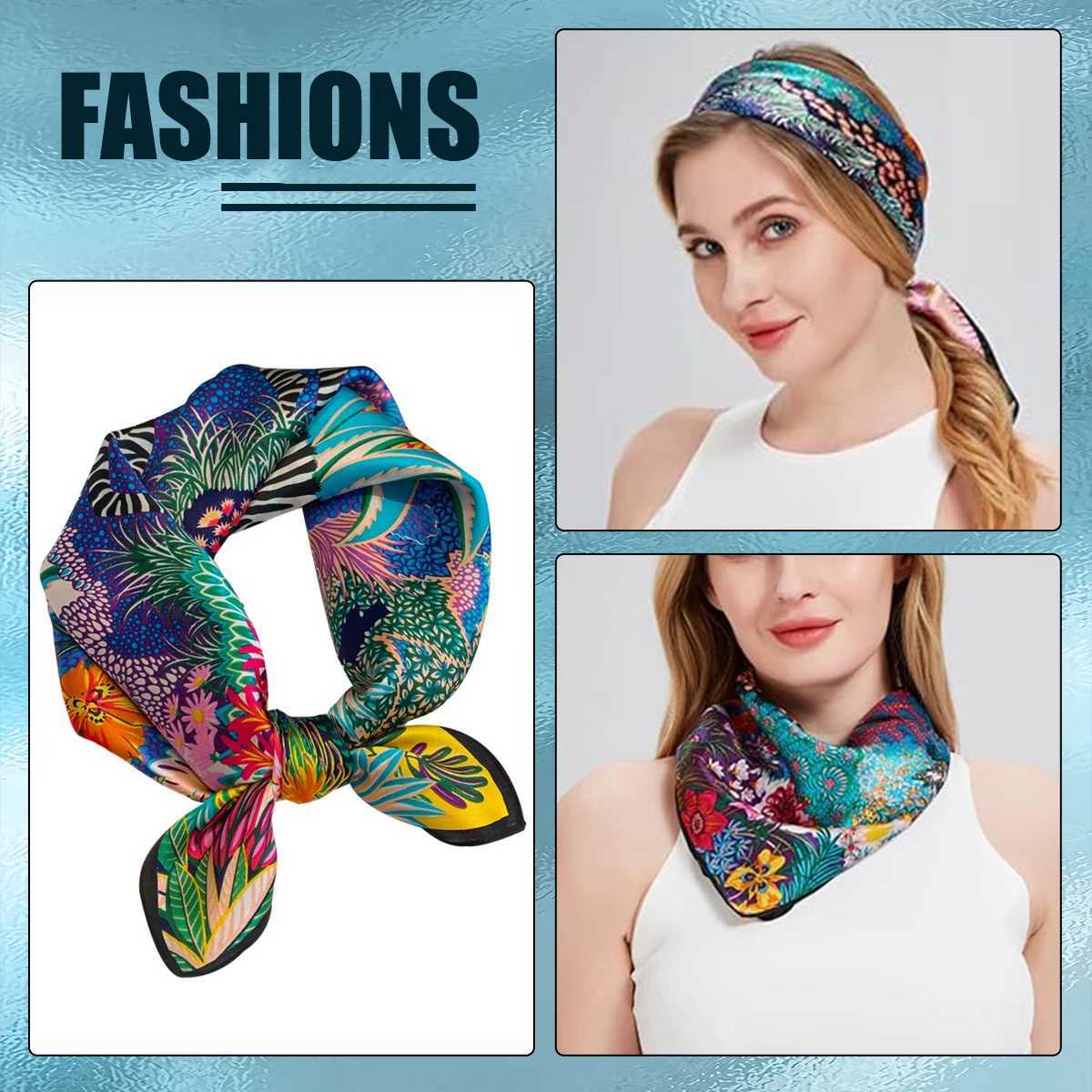 53 * 53cm floral silk scarf silk mulberry silk decorative scarf womens small square scarf -1 piece W250107