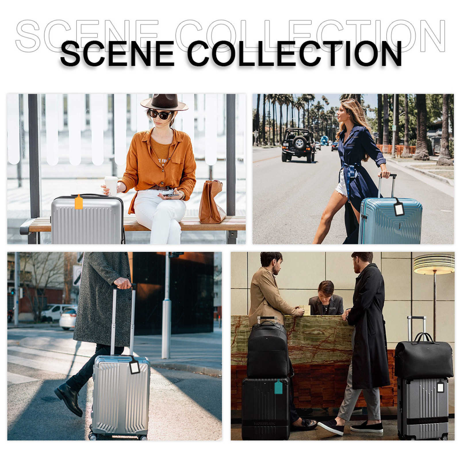 Cross Pattern PU Luggage Tag Leather Luggage Tag With Anti Loss Loop And Cover Suitable For Luggage And Travel Bags