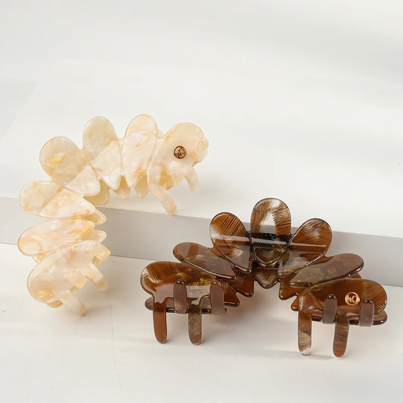 Elegant Flowers Hair Claw Clip for Women Girls Fine Handmade Hair Accessory Ornament Jewelry Ponytail Holder for Office Career 250103