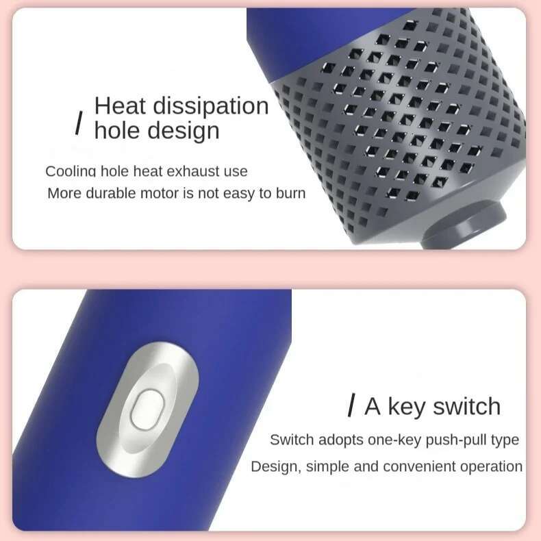 5-in-1 Negative Ion Automatic Curg Iron Multifunction Convenient Hair Dryer Volume Straight Hot Air Comb Curly Girl Method