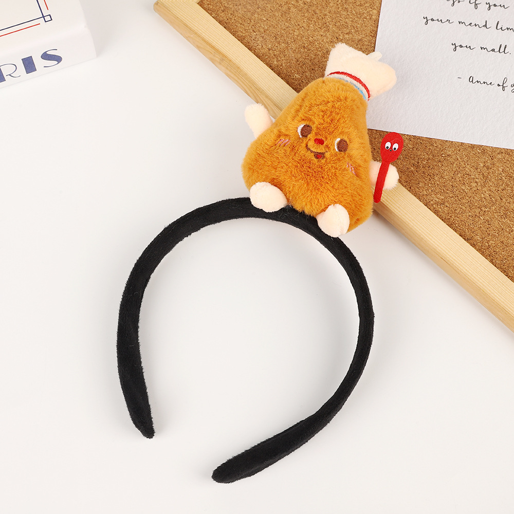 Creative super cute hair bands cute simulation burger fries hair bands internet famous activities photography funny children's hair accessories w