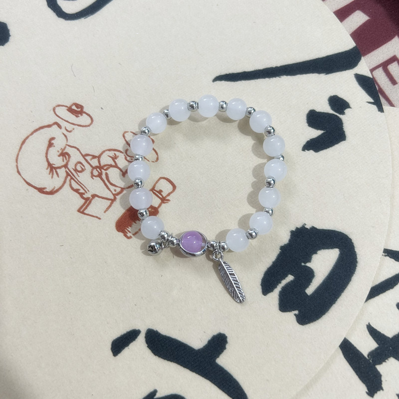 Handstring New Chinese antique beaded elastic rope bracelets sweet girl glass beads bracelets stall wholesale jewelry in the night market