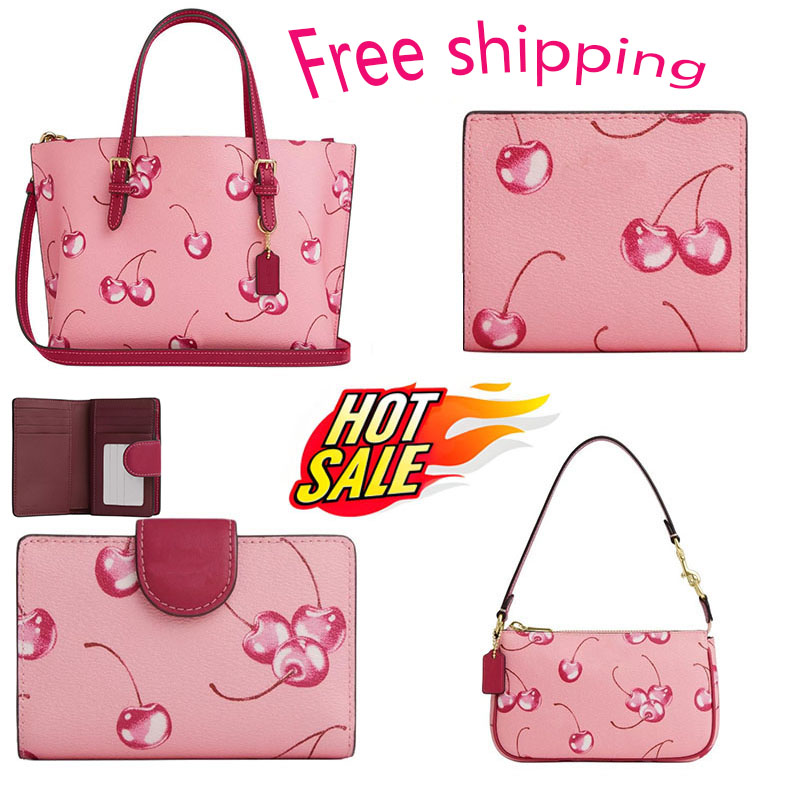 Cherry bag free shipping shoulder Bag Women designer handBag fashion bag Purse leather Bags Flap Bags Convenient wallets